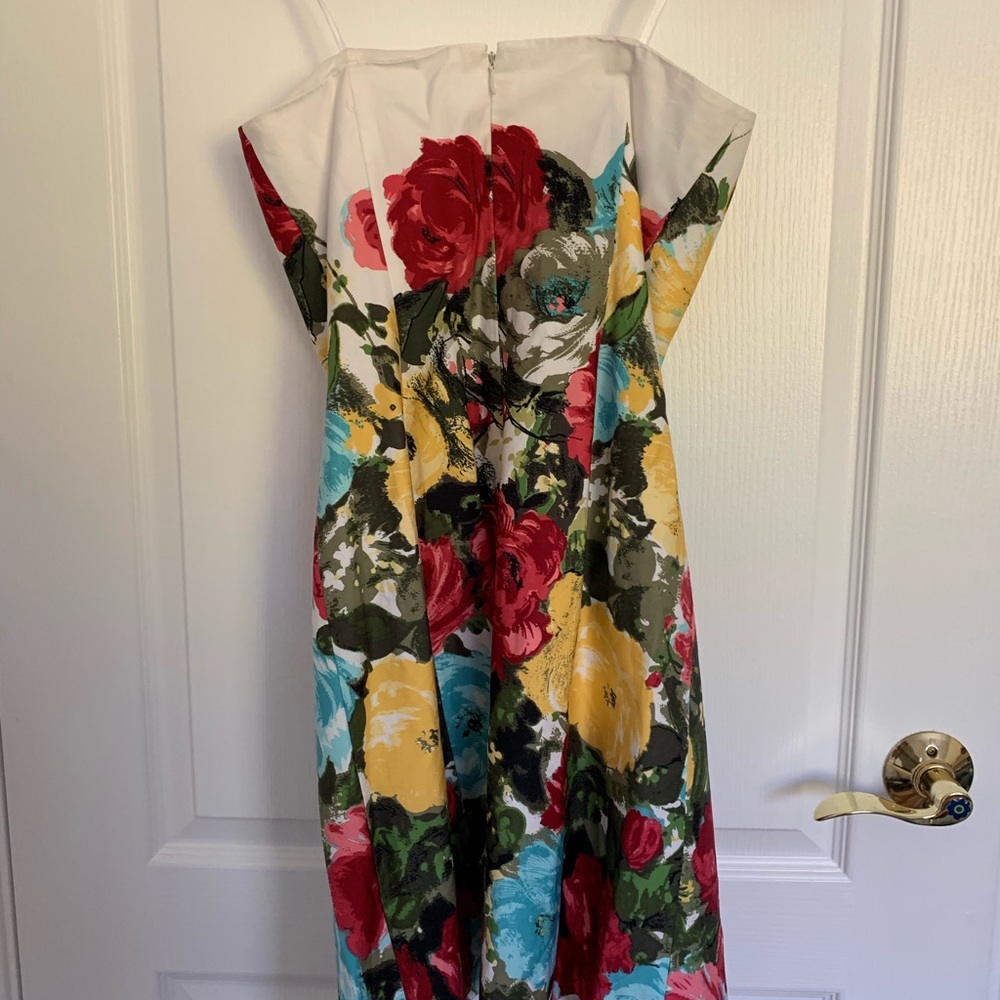 Strapless floral dress
